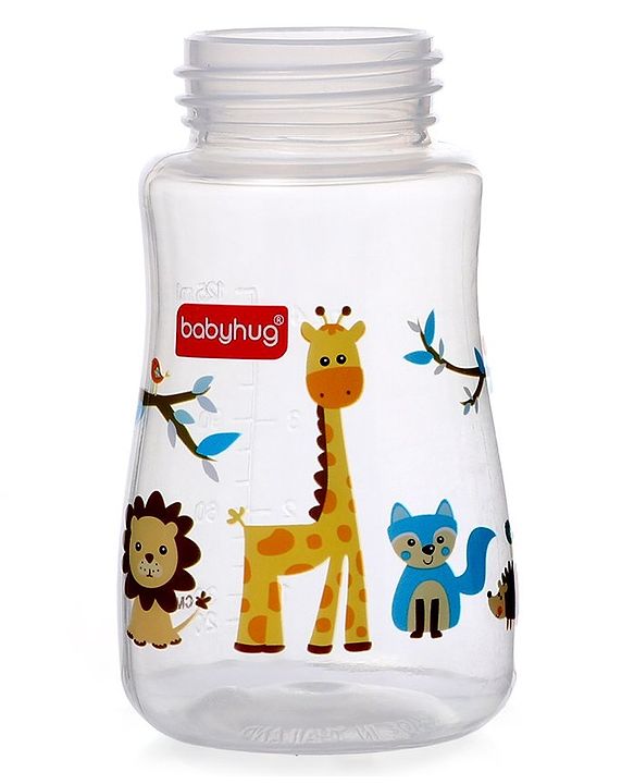 Babyhug Bubble Anti-Colic Sterilizable Feeding Bottle Blue - 125 ml | BPA-Free | Leak-Resistant| Silicone | Mimics Natural Feeding | Spirally Grooved
