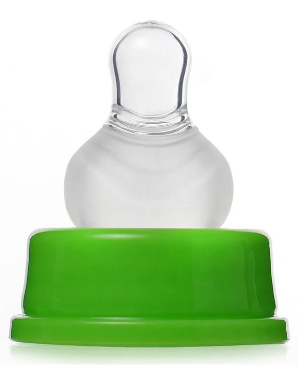 Babyhug Bubble Anti-Colic Sterilizable Feeding Bottle Blue - 125 ml | BPA-Free | Leak-Resistant| Silicone | Mimics Natural Feeding | Spirally Grooved
