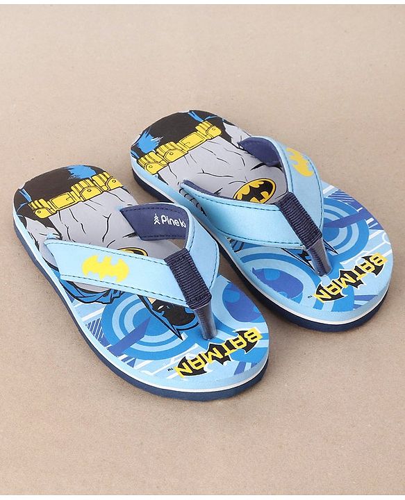 Pine Kids Flip Flops Batman Print - Blue