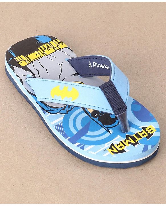 Pine Kids Flip Flops Batman Print - Blue