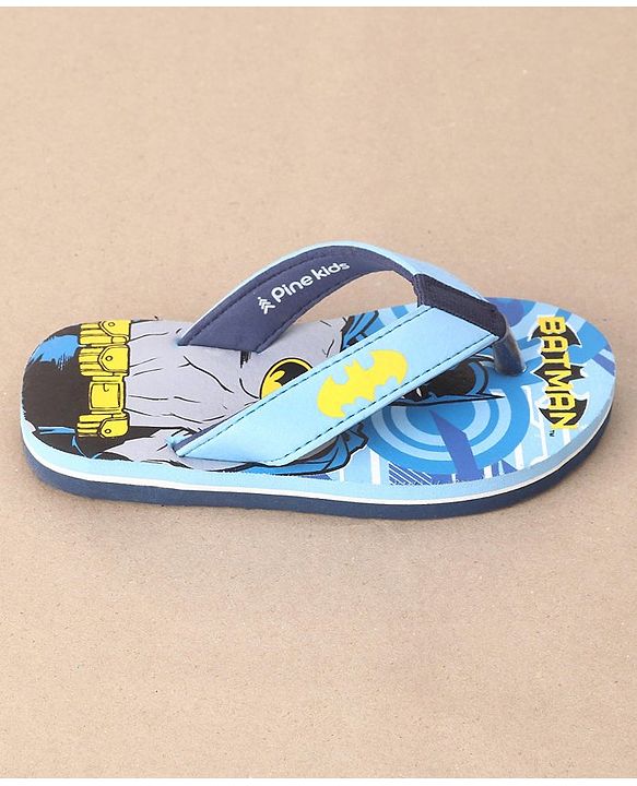 Pine Kids Flip Flops Batman Print - Blue