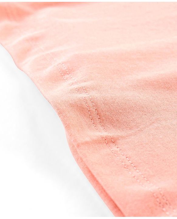 Babyhug 100% Cotton Half Sleeves Top Princess Graphics Print - Peach