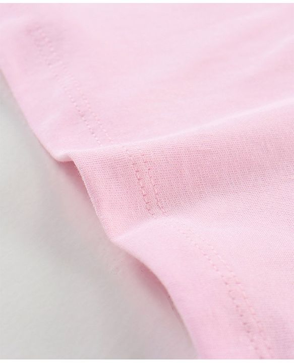 Babyhug 100% Cotton Half Sleeves Tee with Graphics - Pink