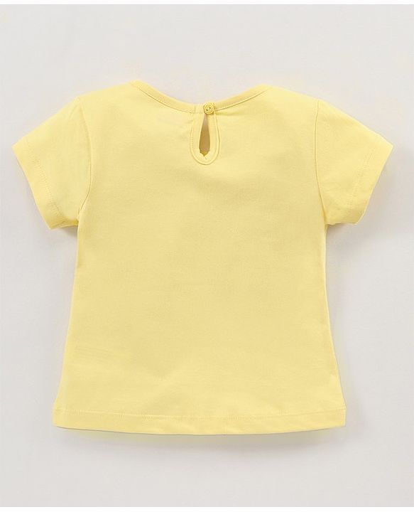 Babyhug 100% Cotton Half Sleeves Tee with Graphics - Yellow