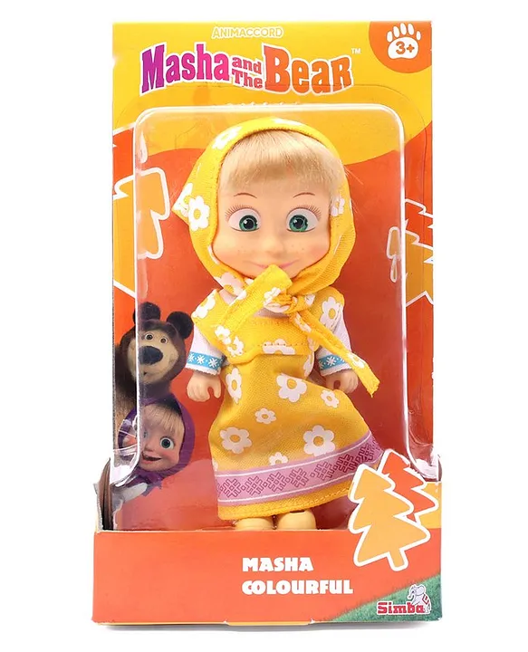 Masha And The Bear Masha Doll Yellow Height 13 cm Online India Buy Dolls and Dollhouses for 3 6 Years at FirstCry 12819117