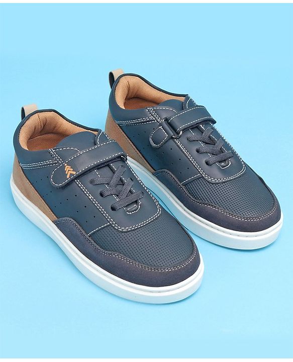 Pine Kids Casual Shoes with Velcro Closure - Navy Blue