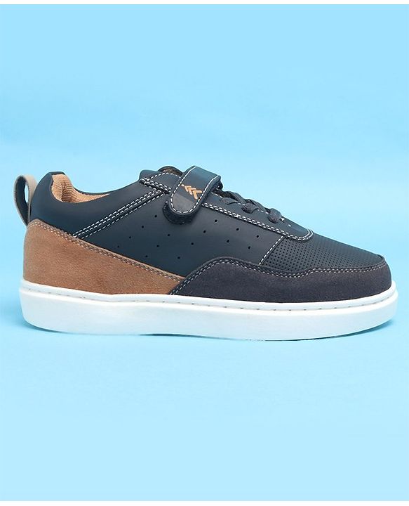 Pine Kids Casual Shoes with Velcro Closure - Navy Blue