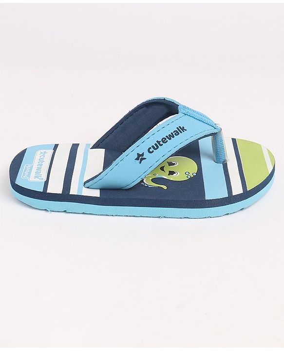 Cute Walk by Babyhug Back Strap Closure Flip Flops - Blue