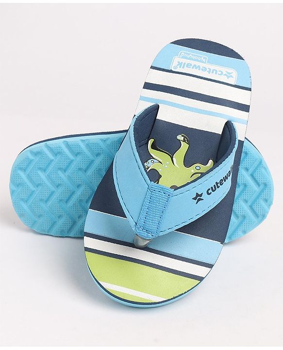 Cute Walk by Babyhug Back Strap Closure Flip Flops - Blue