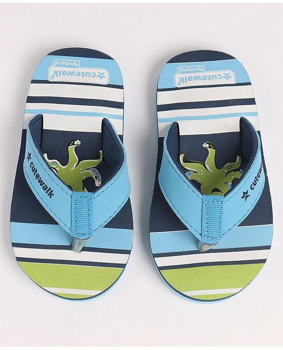 Cute Walk by Babyhug Back Strap Closure Flip Flops - Blue