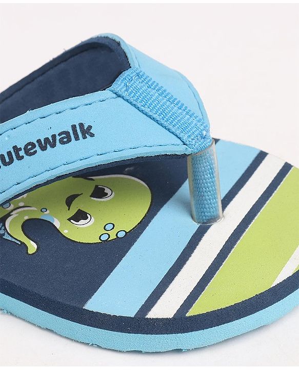 Cute Walk by Babyhug Back Strap Closure Flip Flops - Blue
