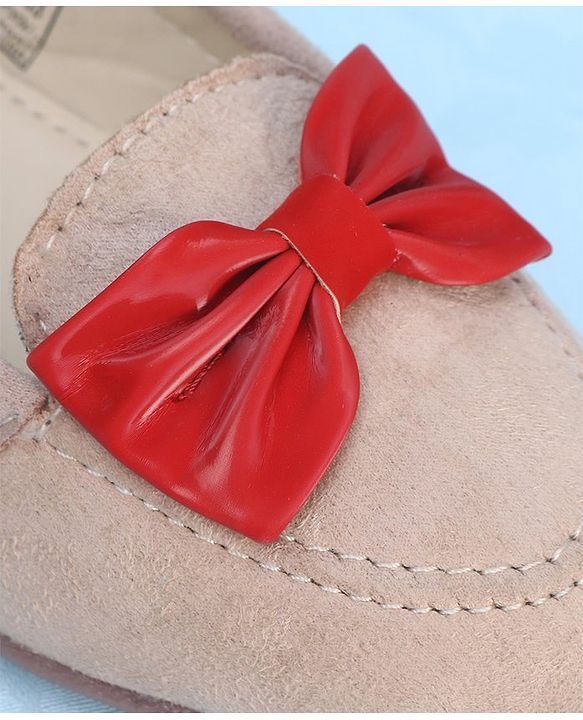 Pine Kids Bellies With Bow Applique - Cream