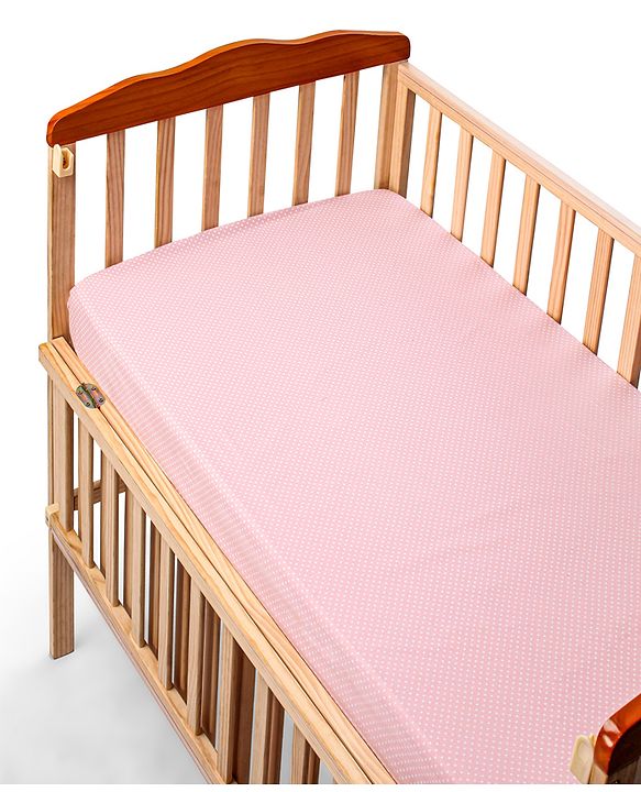 Babyhug Premium Cotton Fitted Crib Sheets Princess Theme Pack of 2 - Pink
