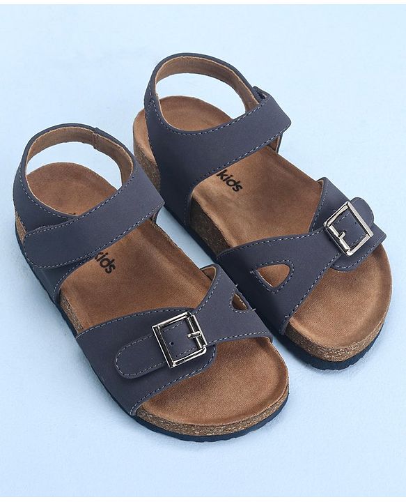 Pine Kids Sandals with Velcro Closure - Navy Blue