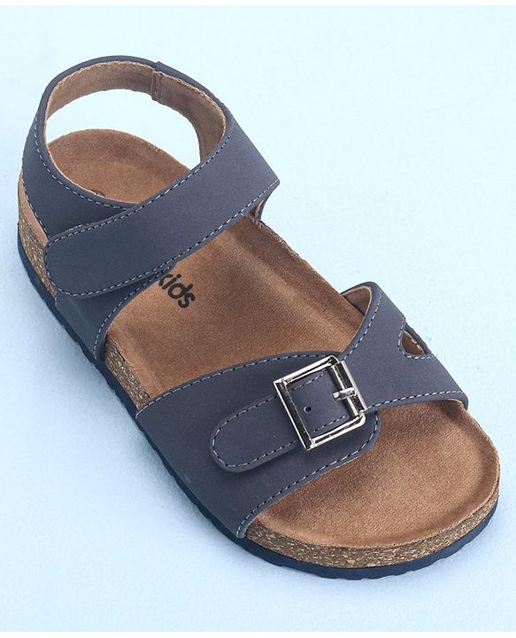 Pine Kids Sandals with Velcro Closure - Navy Blue