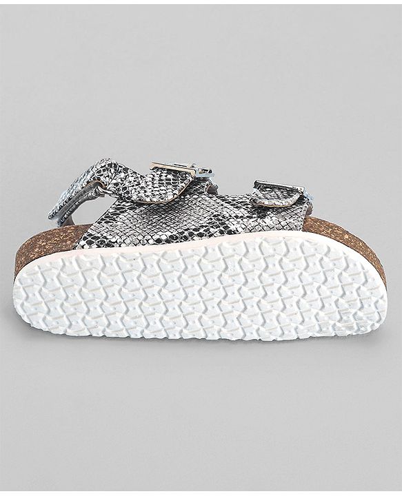 Pine Kids Sandals with Velcro & Buckle Closure - Silver