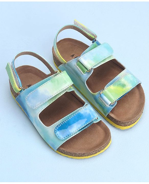 Pine Kids Sandals with Velcro Closure - Blue