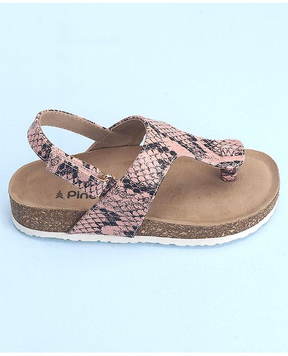 Pine Kids Casual Wear Sandals with Velcro Belt Closure - Light Pink