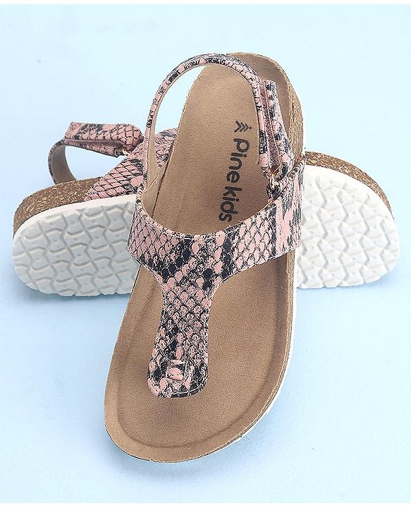 Pine Kids Casual Wear Sandals with Velcro Belt Closure - Light Pink