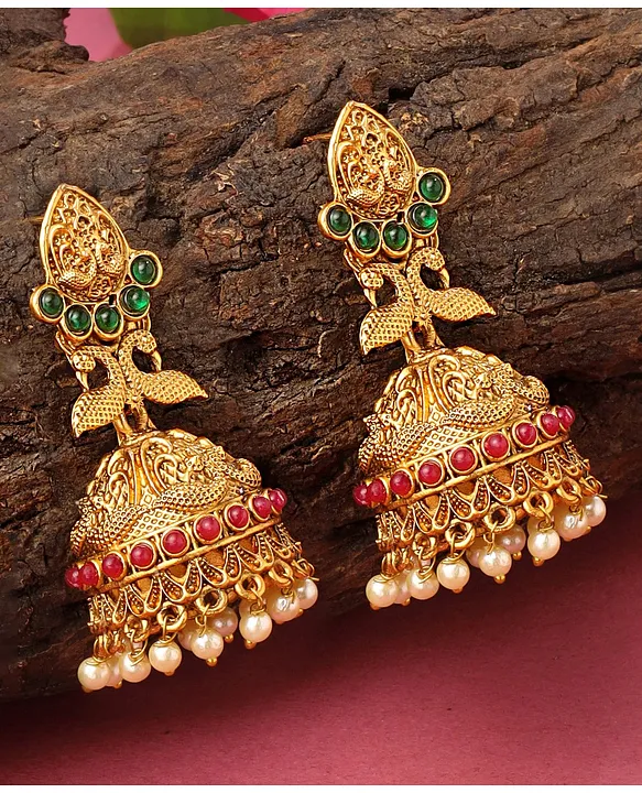 Buy 22k Yellow Gold Jhumka Earrings , Handmade Vintage Pure Traditional  Indian WEDDING Dangle Earrings Dangle Stud Jewelry, Online in India - Etsy  | Gold jhumka earrings, Gold earrings with price, Gold earrings models