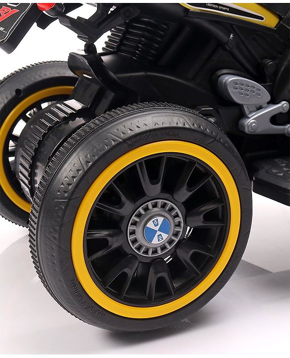 Babyhug Battery Operated Three Wheel Mini Bike With Music and Lights - Yellow