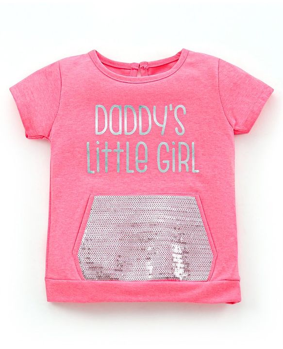 Babyhug 100% Cotton Knit Half Sleeves Text Printed Top and Striped Lounge Pant - Pink