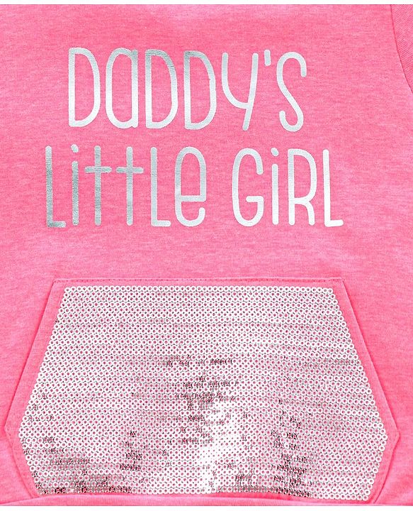 Babyhug 100% Cotton Knit Half Sleeves Text Printed Top and Striped Lounge Pant - Pink