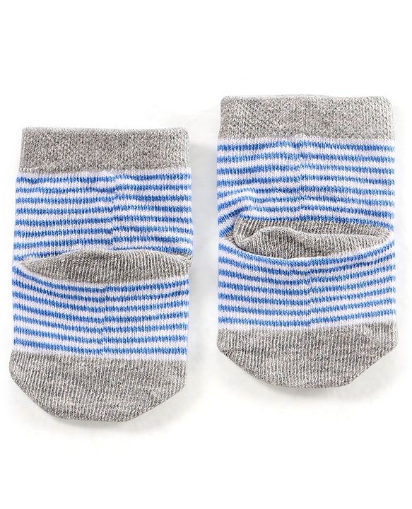 Cute Walk by Babyhug Non Terry Cotton Knit Ankle Length Anti Bacterial Socks Car Design Pack of 3 - Multicolour