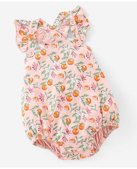 Babyhug 100% Cotton Sleeveless Onesie Floral Print - Pink