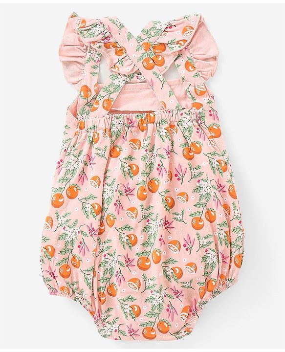 Babyhug 100% Cotton Sleeveless Onesie Floral Print - Pink