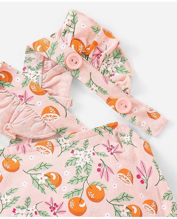 Babyhug 100% Cotton Sleeveless Onesie Floral Print - Pink