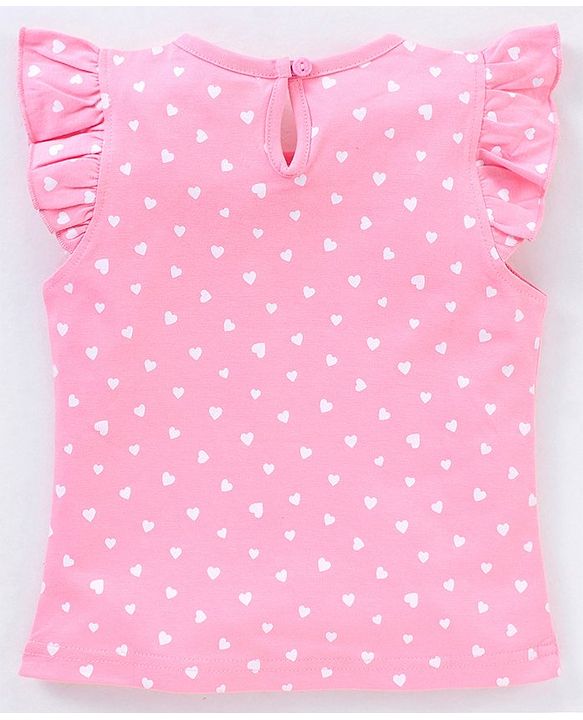 Babyhug Cotton Half Sleeves T-Shirt Tropical Graphic Print & Frill Detailing Pack of 3 - Green White & Pink