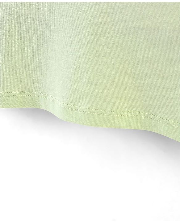 Pine Kids 100% Cotton Biowashed Half Sleeves T-Shirt Zebra Print - Lime Green