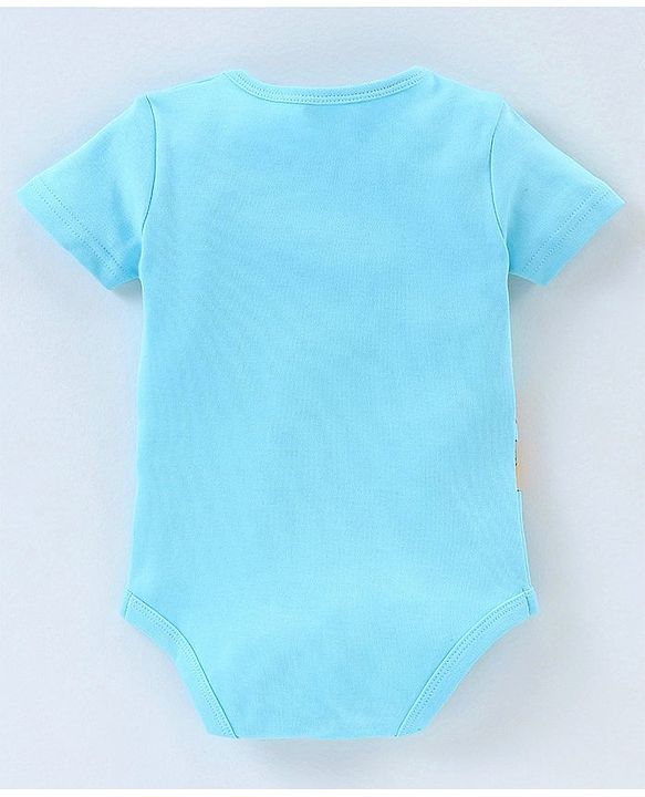 Babyhug 100% Cotton Half Sleeves Onesies with Leggings and Cap Mittens Booties Dino & Striped Print - Multicolour