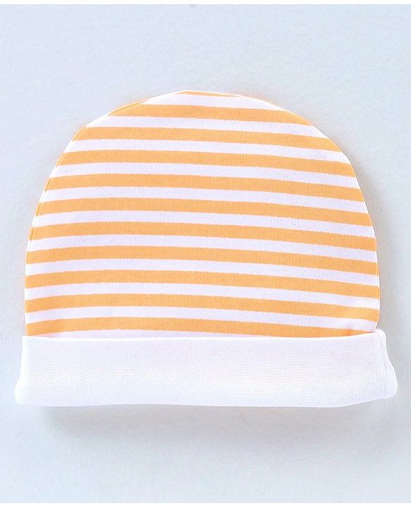 Babyhug 100% Cotton Half Sleeves Onesies with Leggings and Cap Mittens Booties Dino & Striped Print - Multicolour