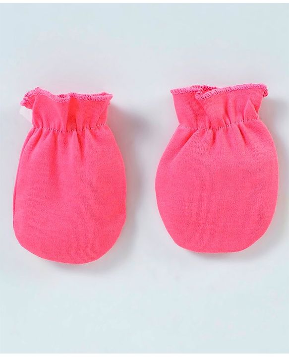 Babyhug 100% Cotton Mittens Pack of 3 - Multicolour