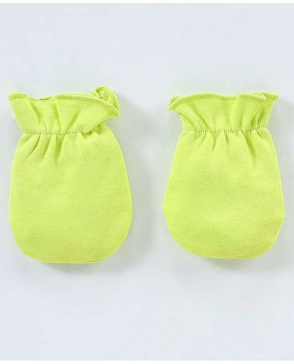 Babyhug 100% Cotton Mittens Pack of 3 - Multicolour