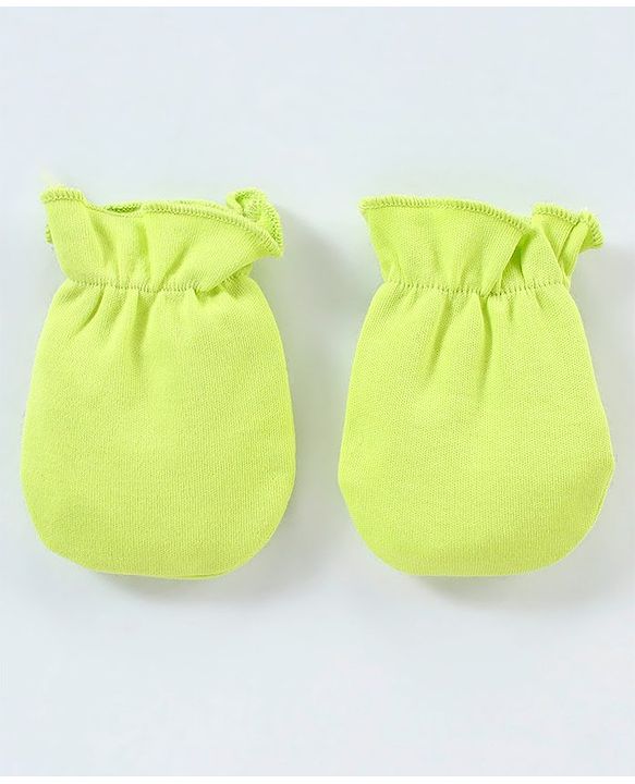 Babyhug 100% Cotton Mittens Pack of 3 - Multicolour