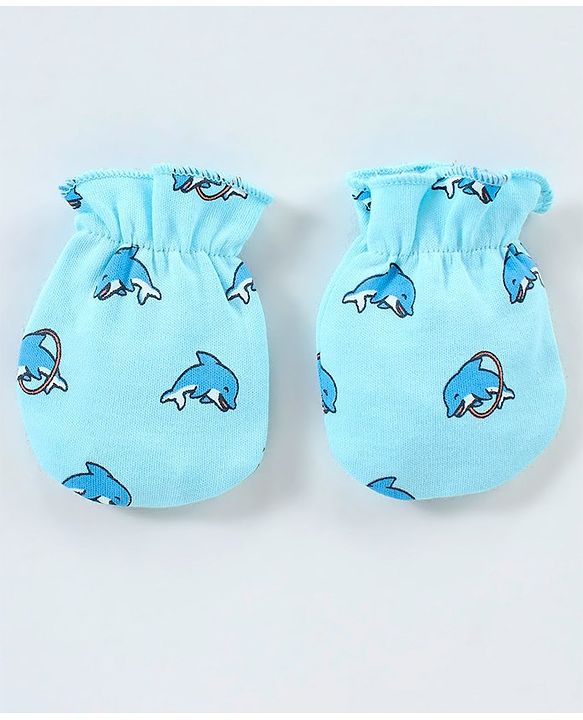 Babyhug 100% Cotton Mittens Pack of 3 - Multicolour