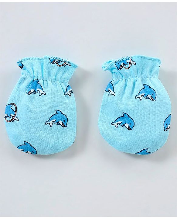 Babyhug 100% Cotton Mittens Pack of 3 - Multicolour