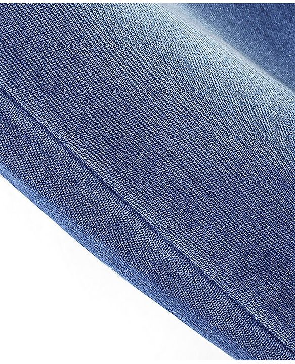 Pine Kids Cotton Elastane Three Fourth Length Jeggings - Mid Blue