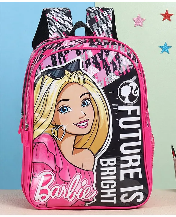 Barbie Future Is Bright School Bag Pink & Black 14 Inches Online