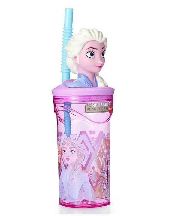 Buy Disney Frozen Print 3D Figurine Tumbler with Straw - 360 ml Online