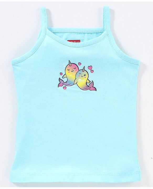 Babyhug 100% Cotton Sleeveless Slips Striped Pack of 5 - Blue & Pink