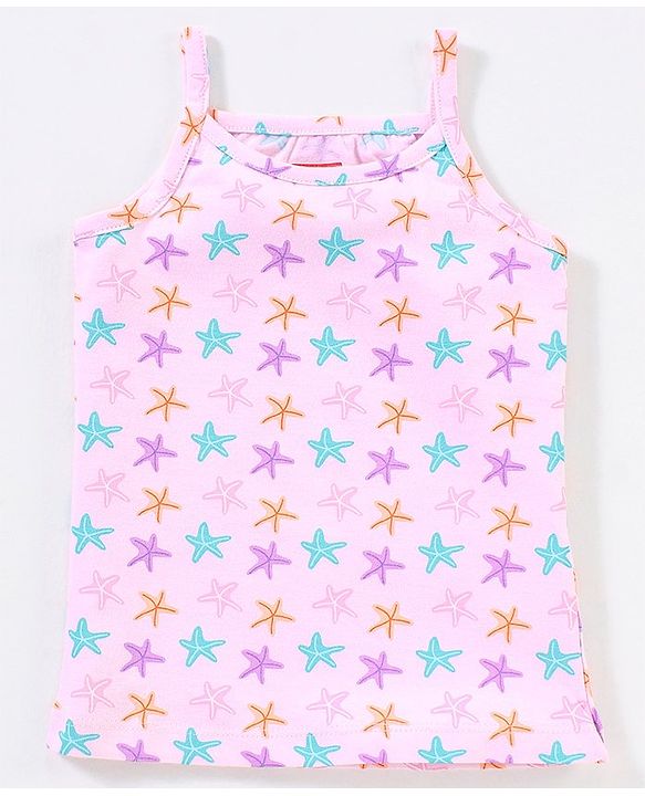 Babyhug 100% Cotton Sleeveless Slips Striped Pack of 5 - Blue & Pink