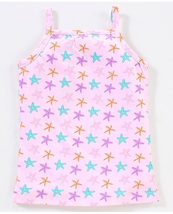 Babyhug 100% Cotton Sleeveless Slips Striped Pack of 5 - Blue & Pink