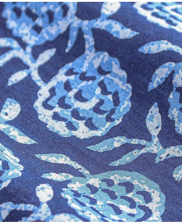 Babyhug 100% Cotton Full Sleeves Kurta With Payjama Set Embroidered - Indigo