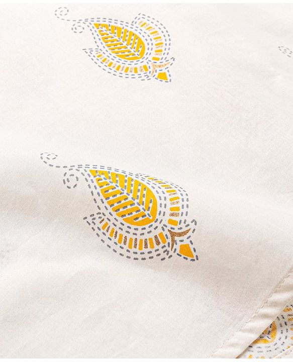Babyhug 100% Cotton Woven Full Sleeves Embroidered Kurta & Dhoti Set - Cream