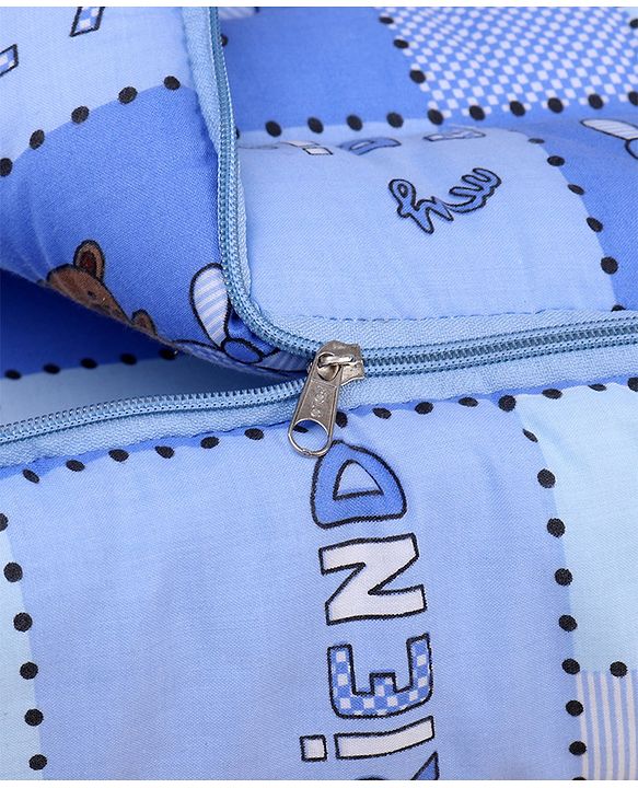 Babyhug Cotton lovely Friends Print Sleeping Bag - Blue