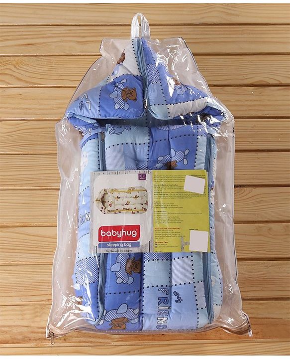 Babyhug Cotton lovely Friends Print Sleeping Bag - Blue